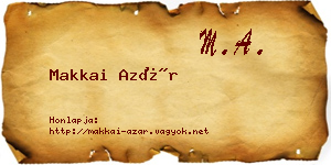 Makkai Azár névjegykártya
